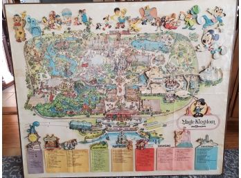A Guide To The Magic Kingdom Of Disney World 3D Cutout Map Poster