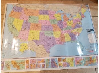 Laminated Hammond Map Of US