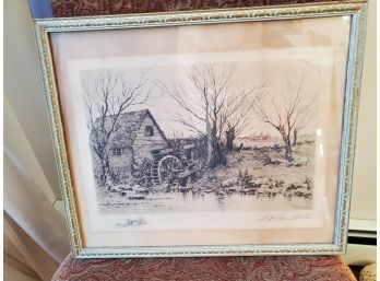Artist G.H. Randall Pencil Signed Etching