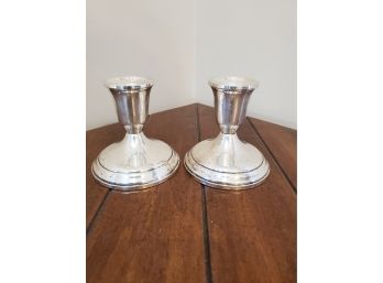 Pair Of Towle Sterling Candlesticks