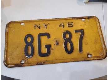 1948 NY License Plate