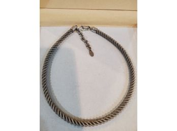 Frederic Duclos Sterling Rope Necklace