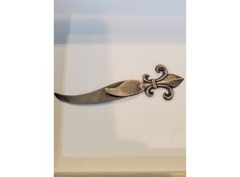 Antique Sterling Silver Fleur De Lis Bookmark