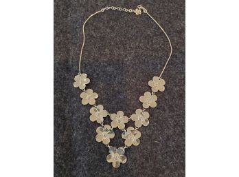 Paolo Valentini Italian Flower Bib Necklace
