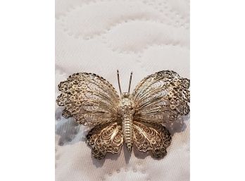 Filigree Butterfly 800 Silver Pin