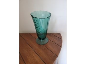 Jeannette Swirl Aquamarine Vase