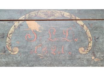 Incredible Painted Trunk Dated 1821
