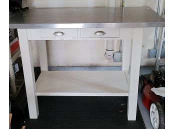 Pottery Barn Kitchen Island - Drawers Pull Out On Either Side