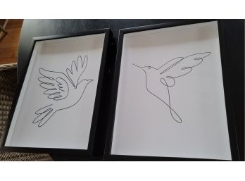 2 Prints - Each Drawn With One Unbroken Line