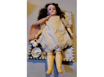 Antique German Armand Marseille Bisque & Composition  Jointed Doll