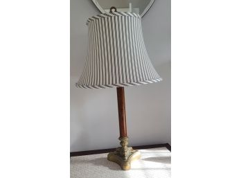 24' Lamp With Striped Shade