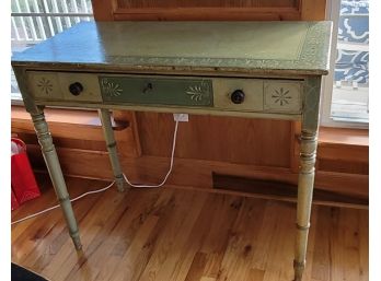 1800s English Painted Side Table/ Ladies Desk