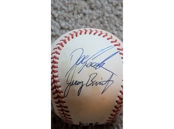 1994 Autographed Baseball - Dwight Doc Gooden & Jeromy Burnitz