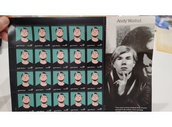 Andy Warhol Stamp Complete Sheet
