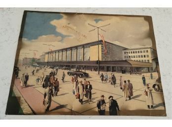 Austria West Bound Train Station In The 1940s - Westbahn Litho