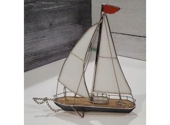 Stained Glass Sail Boat - K