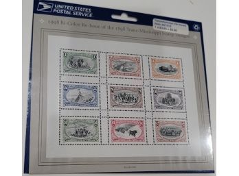 Sealed 1998 Bi-Color Re-Issue Of The 1898 Trans Mississippi Stamp Designs