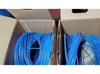 2 Boxes Of New Cat 5E-blue Cable Unknown Amount