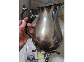 International Silver Company Water Pitcher- Missing Ice Lip - 10'
