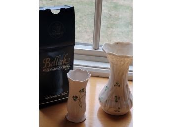 2 Belleek  Vases