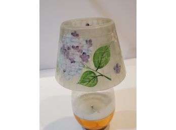 Glass Floral Candle Jar Topper