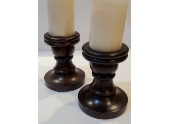 Pair Of Pillar Candle Holders