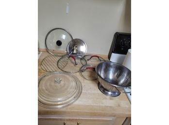 Sieve And Assorted Lids