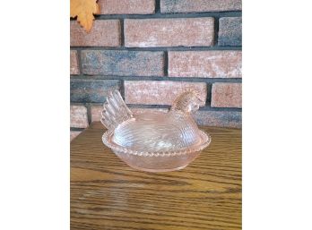 Pink Hen Covered Dish
