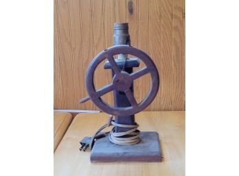 Vintage 12' Ships Wheel Lamp Needs Repair To Wheel