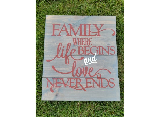Family Where Life Begins Sign
