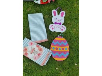 Easter Signs And Dish Towels