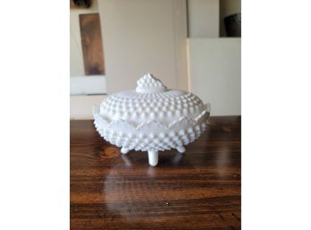 Covered Fenton Dish - Top Handle Has Chip