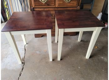 Pair Of Stanley Furniture Wooden End Tables