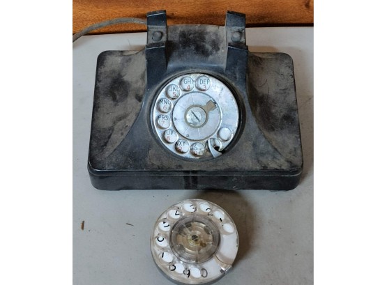 Vintage Rotary Phone Base And Extra Rotary