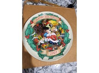 2001 Mickey Mouse The Brave Little Tailor 1938 2nd In Series Plate W/ Box