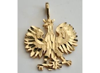 1980s Polish Eagle Pendant  - 14k - 1.5 Gram