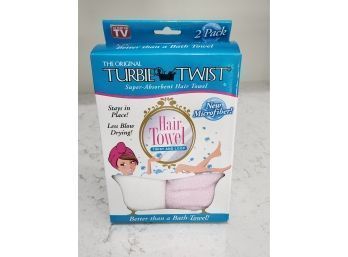 Turbie Twist Hair Towels - 2 In Box NIB