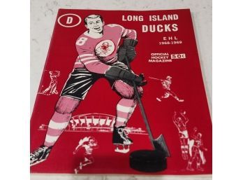 Super Rare - 1968/69 Long Island Ducks Official Hockey Magazine  - Commack Arena