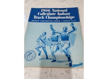 1966 National Collegiate Indoor Track Championships Program And Ticket Stub