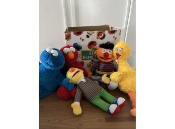 Collectible KAWS Sesame Street Plushes And Box Please Read