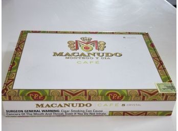 Macanudo Cafe Crystal Wood Cigar Box - D