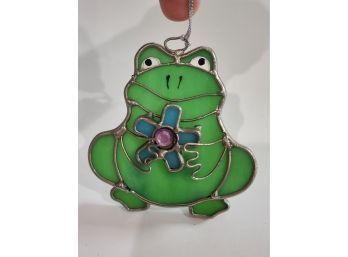 3' Stained Glass Frog Hanging