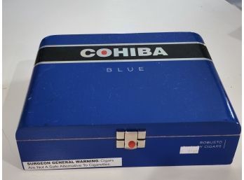 Cohiba Blue Wood Cigar Box - J