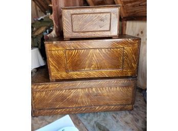 Antique Hand Made Trunks - Top Trunk Only Smallest One