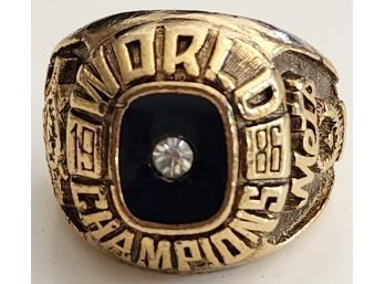 1986 Mets World Champions Mens Adjustable Ring