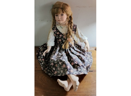 Numbered Porcelain Seated Doll - Large