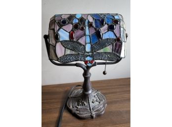 Stained Glass Dragon Fly Desk Lamp