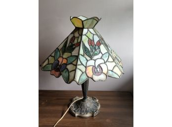 Stained Glass Lamp 19.5' Tall - Please Read