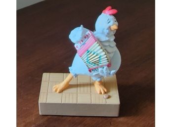 Accordian Playing Chicken Ornament
