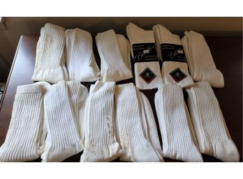 Large Lot Of White Socks - Read